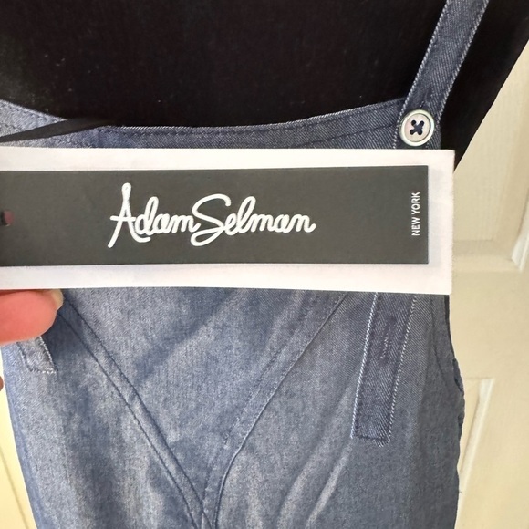 NWT Adam Selman Inside-Out Overalls Size 6 Lightweight Indigo Made In USA Cargo - Picture 12 of 16